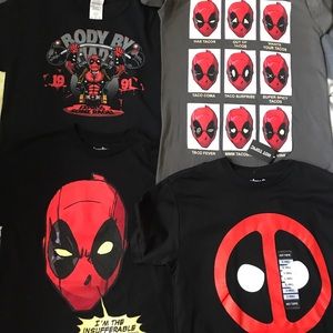 Boys/men Deadpool shirts bundle